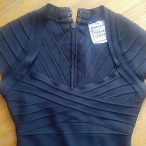 Herve Leger Bandage Raquel Dress Navy Blue